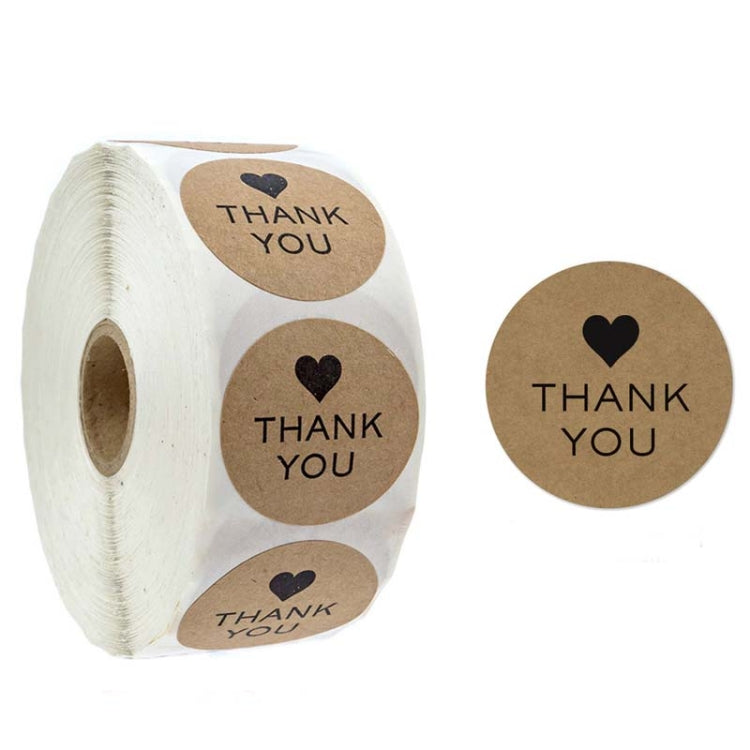 Kraft Paper Roll Sticker Thank You Sticker Label Red Love Envelope Decoration, Size: 2.5cm/1inch(B-10) - Sticker & Tags by PMC Jewellery | Online Shopping South Africa | PMC Jewellery