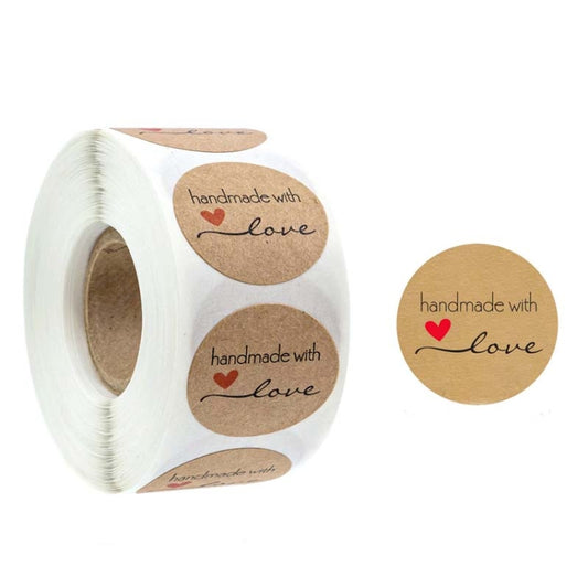Kraft Paper Sealing Stickers Handmade Baking Labels Holiday Gift Packaging Decoration, Size: 2.5cm/1inch(B-06) - Sticker & Tags by PMC Jewellery | Online Shopping South Africa | PMC Jewellery