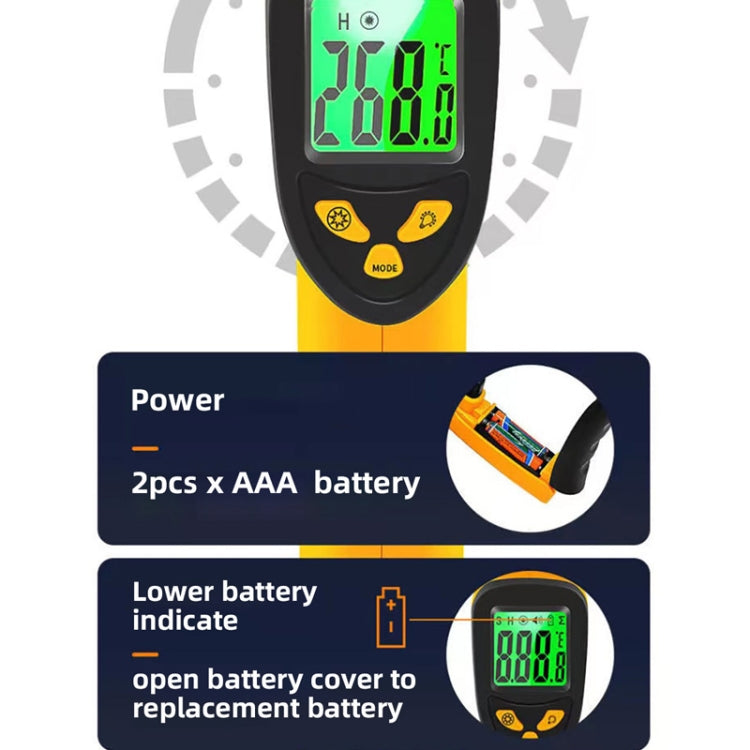 BSIDE H1 550 Degree Celsius Infrared Thermometer Handheld Non-Contact Thermometer - Thermostat & Thermometer by BSIDE | Online Shopping South Africa | PMC Jewellery | Buy Now Pay Later Mobicred