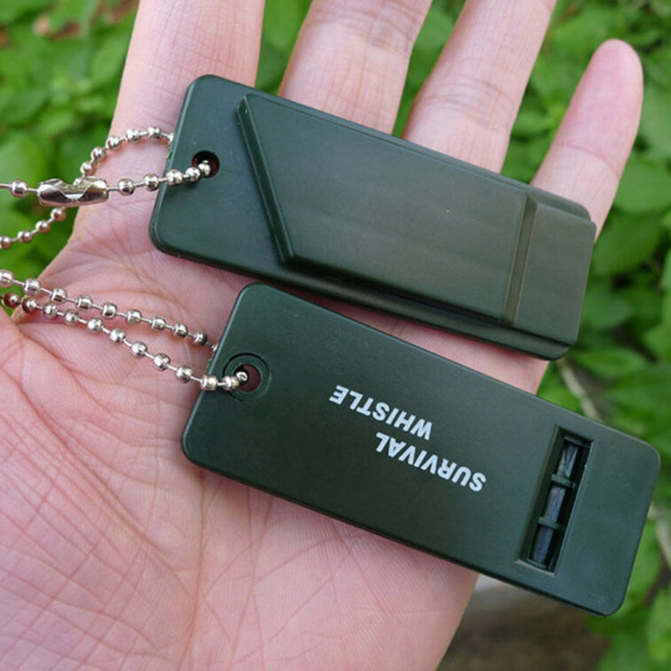10 PCS Outdoor Portable Multi-audio Survival Whistle(Army Green) - Emergency Tools by PMC TechLife | Online Shopping South Africa | PMC TechLife