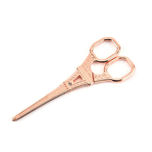 Stainless Steel Eiffel Tower Scissors Handmade Thread Tea Bag Scissors(Rose Gold) - Burin &Cutting Knife by PMC Jewellery | Online Shopping South Africa | PMC Jewellery