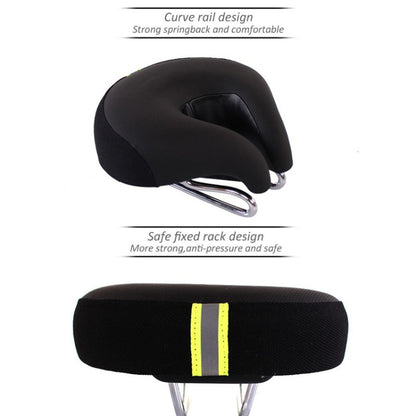 Noseless Bicycle Saddle Mountain Bike Thickened  Soft Cushion(Yellow) - Bicycle Saddle by PMC Jewellery | Online Shopping South Africa | PMC Jewellery