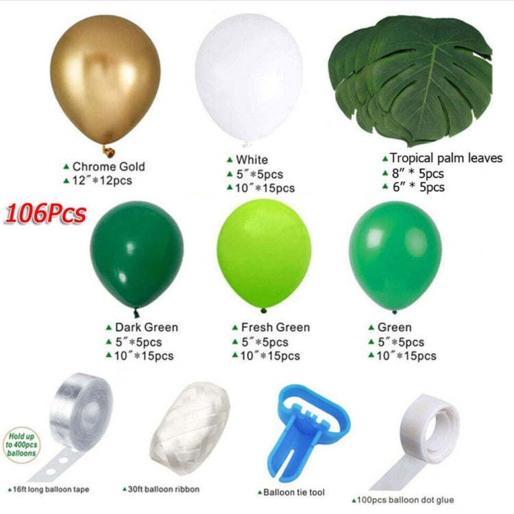 Jungle Theme Party Decoration Balloon Chain Set Teak Blue Dark Green Balloon Party Decoration Props - Balloons by PMC Jewellery | Online Shopping South Africa | PMC Jewellery