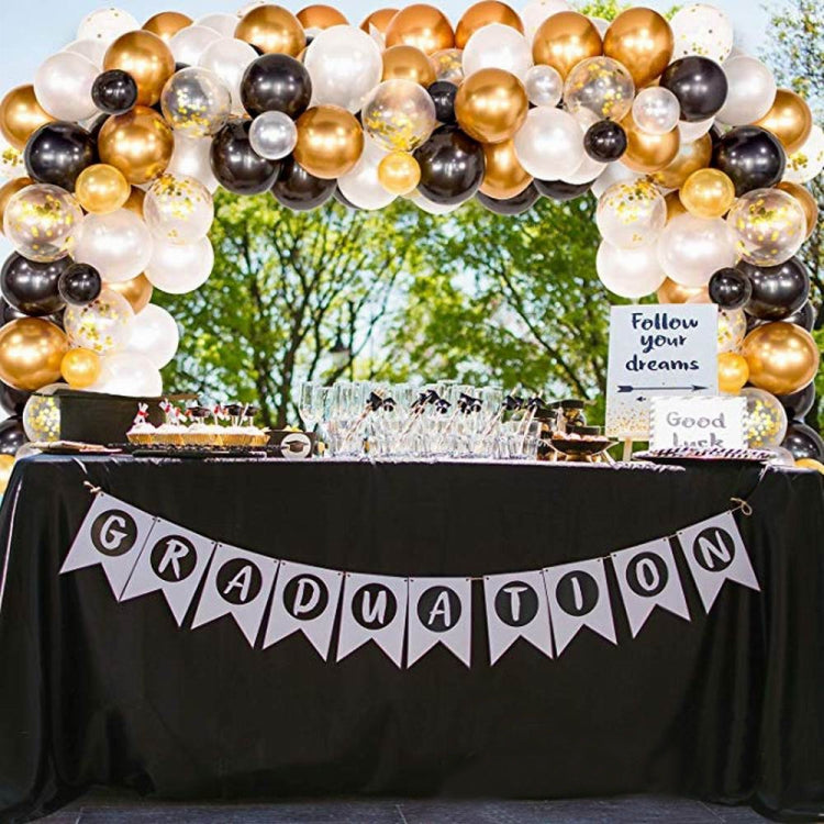 Classic Black Gold Latex Balloon Set Birthday Party Balloon Chain Room Decoration Set - Balloons by PMC Jewellery | Online Shopping South Africa | PMC Jewellery