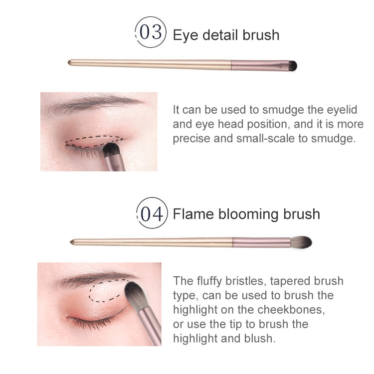 4 PCS / Set Makeup Brush Eye Shadow Brush Eye Makeup Set Soft Hair Detail Brush Smudge Brush With Brush Bag, Color:Silver - Makeup Brushes by PMC Jewellery | Online Shopping South Africa | PMC Jewellery