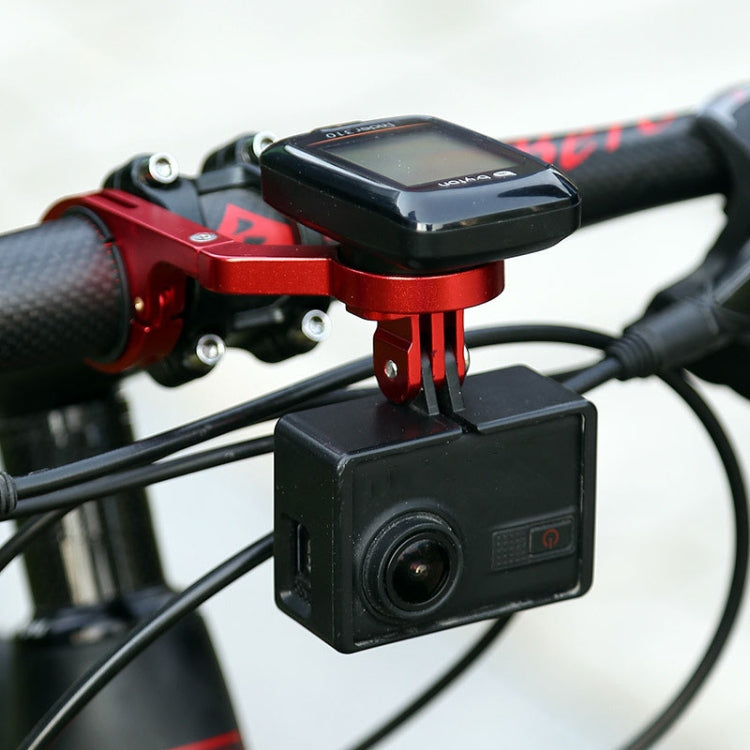 Bicycle Mountain Bike Aluminum Alloy Code Table Stand Universal Code Table Extension Flashlight Bracket(Black) - Holders by PMC TechLife | Online Shopping South Africa | PMC TechLife