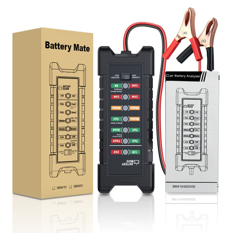 YAWOA BM410 Storage Battery Tester 12V/24V Load Test LED Smart Car Battery Tester Clip - Electronic Test by PMC Jewellery | Online Shopping South Africa | PMC Jewellery