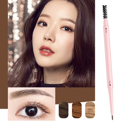 4 PCS Kemelo Double-Headed Automatic Rotating Eyebrow Pencil Waterproof Sweat-Proof Non-Fading Thin Core Eyebrow Pencil(03Modern Dark Brown) - Eyes by PMC Jewellery | Online Shopping South Africa | PMC Jewellery