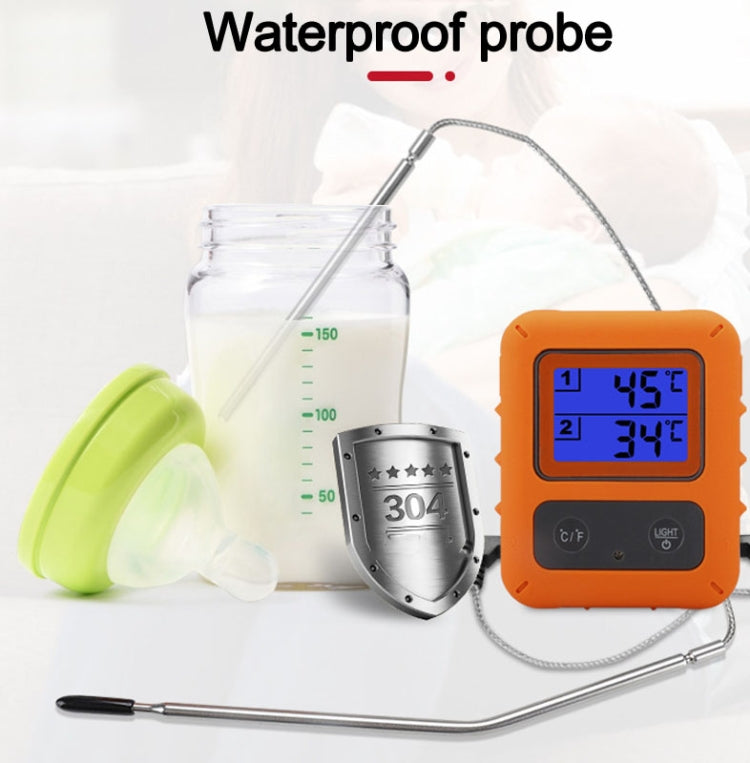 Wireless Food Thermometer Household Touch Screen BBQ Dual-Channel Kitchen  Thermometer - Cooking Thermometers by PMC Jewellery | Online Shopping South Africa | PMC Jewellery