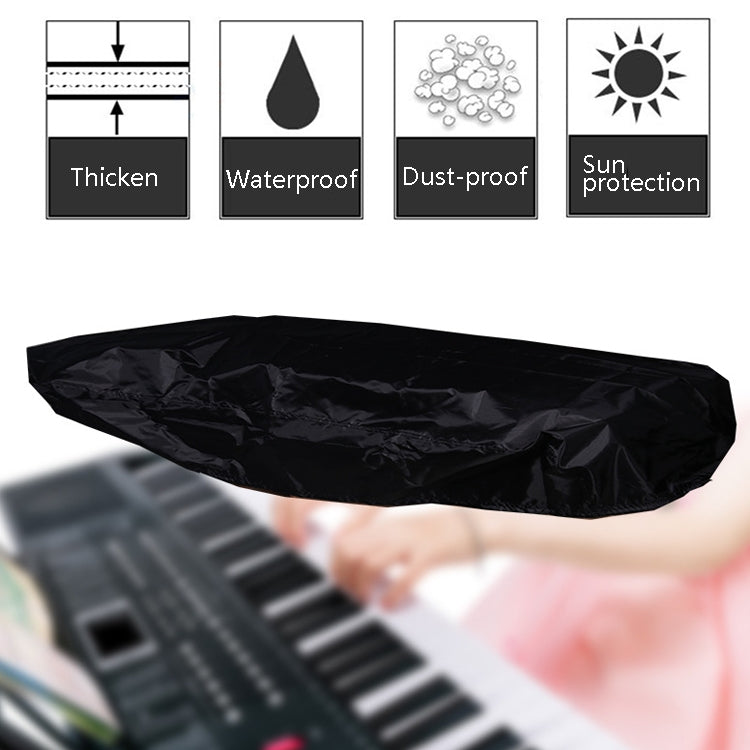 Water-Repellent Opening Electronic Keyboard Cover Oxford Cloth Dust Cover Drawstring Keyboard Instrument Cover, Size: 88 Key Black 124x49x36cm - Dust Covers by PMC Jewellery | Online Shopping South Africa | PMC Jewellery