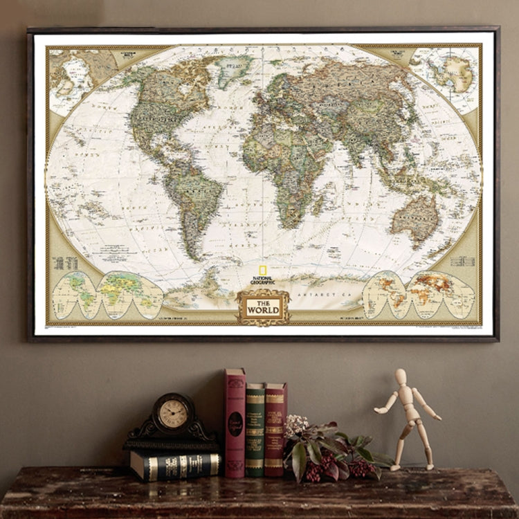 Antique Poster Wall Chart Retro Matte Kraft Paper World Map, Size:80X120cm - Painting & Calligraphy by PMC Jewellery | Online Shopping South Africa | PMC Jewellery