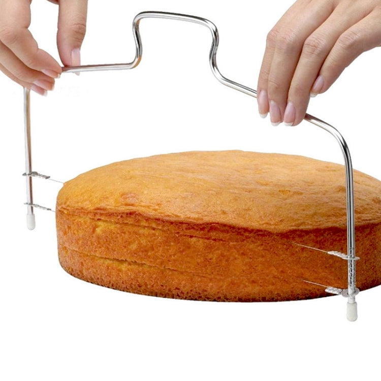 Stainless Steel Adjustable Wire Cake Cutter Slicer Leveler DIY Cake Baking Tools(Doule Wire Cutter) - Cutter & Peeler by PMC TechLife | Online Shopping South Africa | PMC TechLife