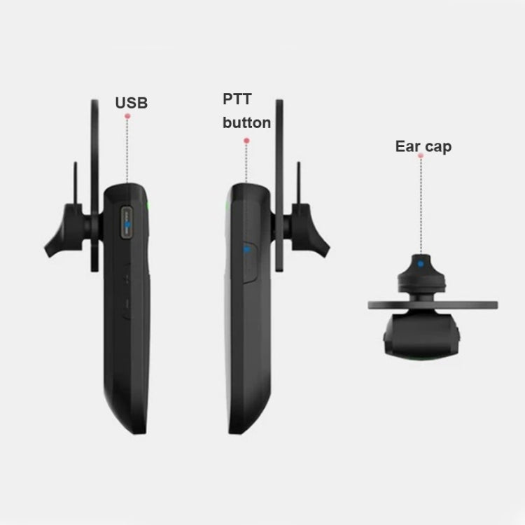 A08 Mini Ear Hook Wireless Walkie Talkie Outdoor Mini Walkie Talkie  Wireless Bluetooth Walkie Talkie - Handheld Walkie Talkie by PMC Jewellery | Online Shopping South Africa | PMC Jewellery