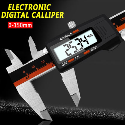 0-150mm Plastic Meter Stainless Steel Body Digital Display Electronic High-Precision Vernier Caliper, Specification: 2 Units of mm/inch - Measuring Tools by PMC Jewellery | Online Shopping South Africa | PMC Jewellery