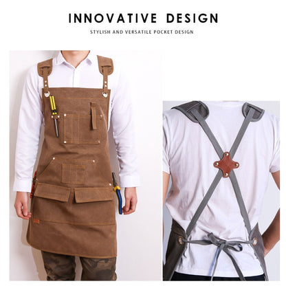 Canvas Apron Barber Roasting Cafe Gardening Woodworking Men And Women Canvas Work Clothes, Specification: For Children 47cm(Yellow) - Aprons & Caps by PMC Jewellery | Online Shopping South Africa | PMC Jewellery
