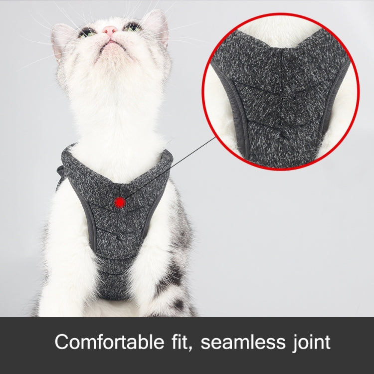 Cat Leash Pet Chest Harness Leash, Size: S(Grey) - Leashes by PMC TechLife | Online Shopping South Africa | PMC TechLife