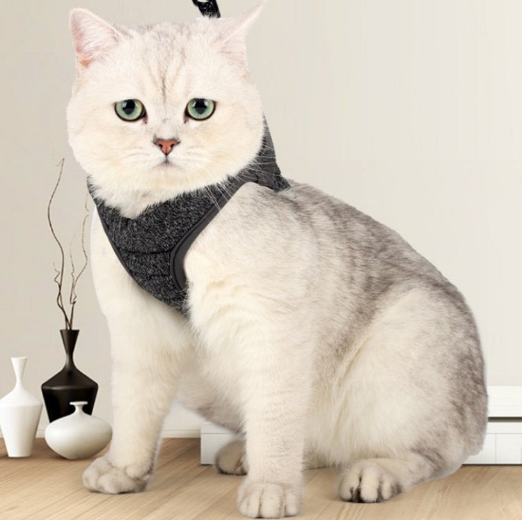 Cat Leash Pet Chest Harness Leash, Size: S(Grey) - Leashes by PMC TechLife | Online Shopping South Africa | PMC TechLife