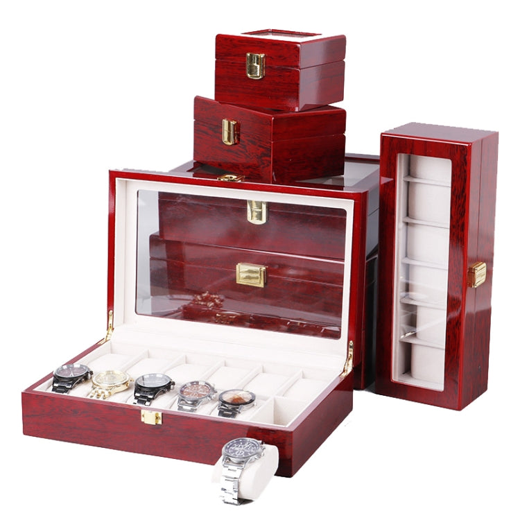 Wooden Baking Paint Watch Box Jewelry Storage Display Box(5-bit Paint) - Watch Storages by PMC Jewellery | Online Shopping South Africa | PMC Jewellery | Buy Now Pay Later Mobicred