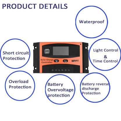 MPPT 12V/24V Automatic Identification Solar Controller With USB Output, Model: 40A - Others by PMC Jewellery | Online Shopping South Africa | PMC Jewellery