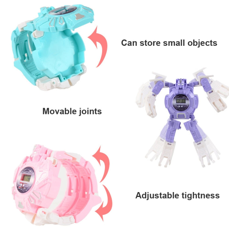 3 PCS Children Electronic Watch Cartoon Deformation Robot Toy Watch(Pink) - Electronic Pets by PMC Jewellery | Online Shopping South Africa | PMC Jewellery