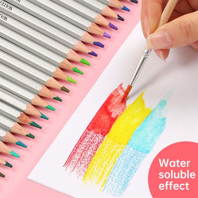 Deli Water-Soluble Colored Pencils 24 Colors 36 Colors 48 Colors 72 Color Pens Coloring Painting Pens, Lead color: 24 Colors (Iron Box) - Pencils by Deli | Online Shopping South Africa | PMC Jewellery