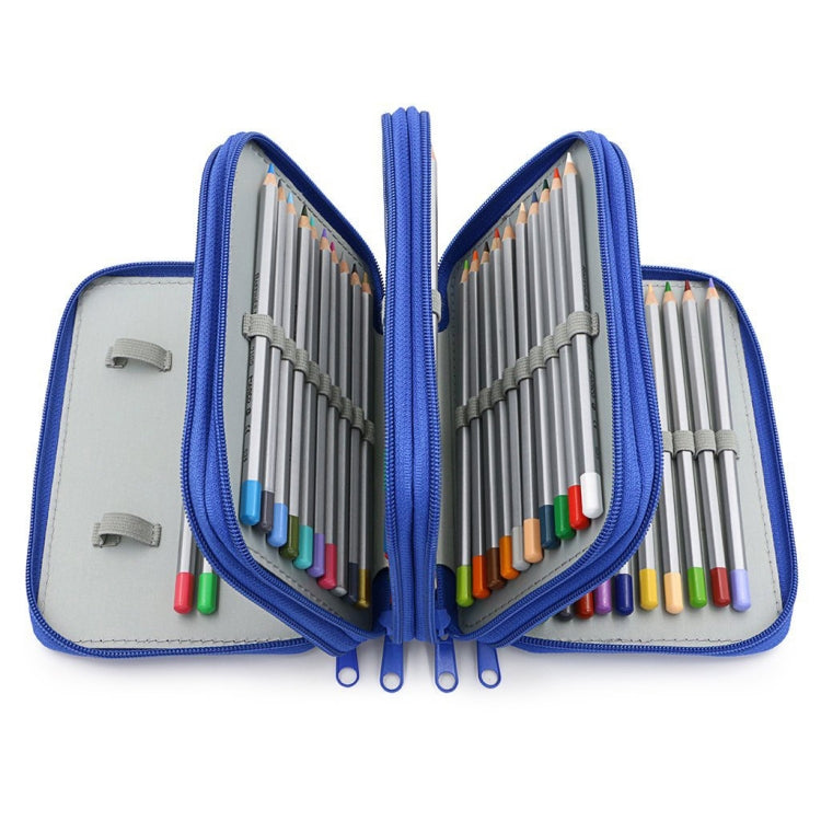 Solid Color Square Four-Layer Pencil Case Sketch Colorful Pencil Case With 72 Holes(Black) - File Folder by PMC TechLife | Online Shopping South Africa | PMC TechLife