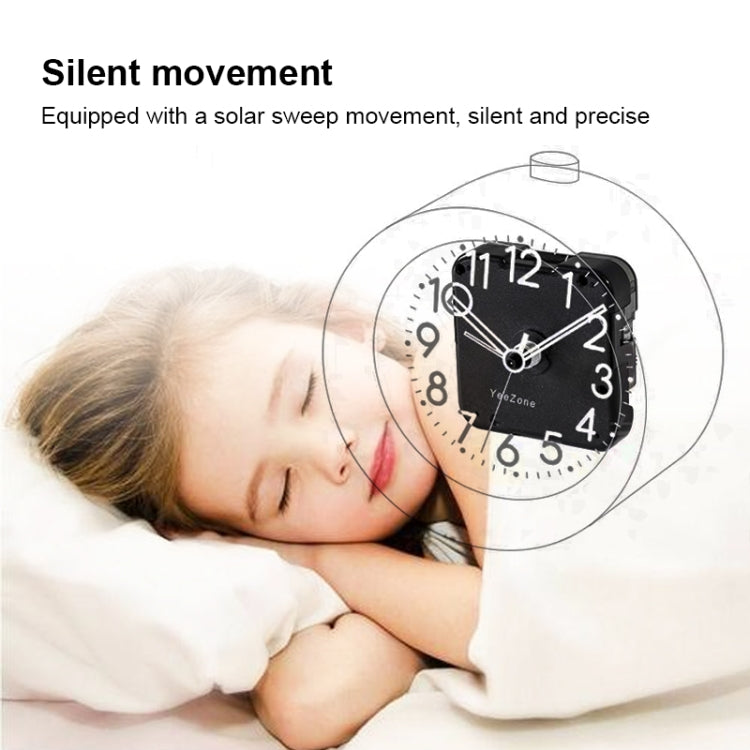 Solid Wood Silent Snooze Alarm Clock with Pointer(Round Dark) - Alarm Clocks by PMC Jewellery | Online Shopping South Africa | PMC Jewellery