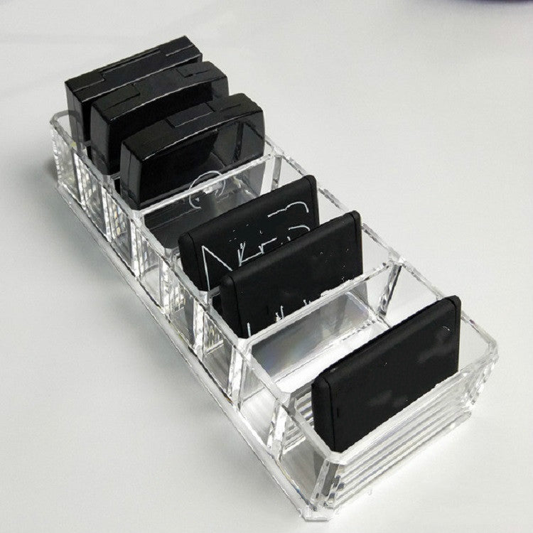 2 PCS Acrylic Lipstick Shelf Powder Storage Box Transparent Eyeshadow Makeup Shelf Makeup Box(Transparent) - Storage Boxes by PMC Jewellery | Online Shopping South Africa | PMC Jewellery