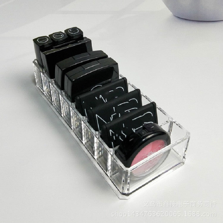 2 PCS Acrylic Lipstick Shelf Powder Storage Box Transparent Eyeshadow Makeup Shelf Makeup Box(Transparent) - Storage Boxes by PMC Jewellery | Online Shopping South Africa | PMC Jewellery