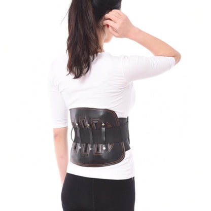 Steel Plate Support And Fixation Leather Protection Waist Belt Lumbar Orthosis,Size: XXL  (106-120 cm) - Corrector by PMC Jewellery | Online Shopping South Africa | PMC Jewellery