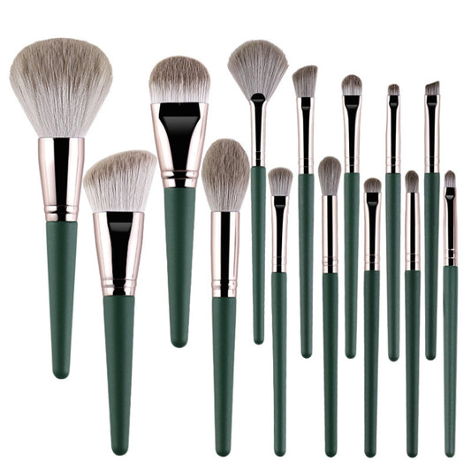 Soft Wooden Handle Makeup Brush Beauty Tools, Specification: 14 PCS Brush - Makeup Brushes by PMC Jewellery | Online Shopping South Africa | PMC Jewellery