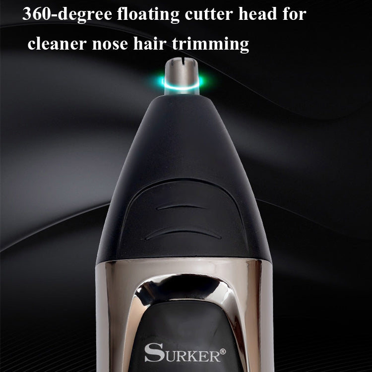 Surker SK-2300 Men 3-in-1 Electric Shaver/Hair Clipper/Nose Hair Clipper Portable Grooming Kit( Black) - Electric Shavers by Surker | Online Shopping South Africa | PMC Jewellery