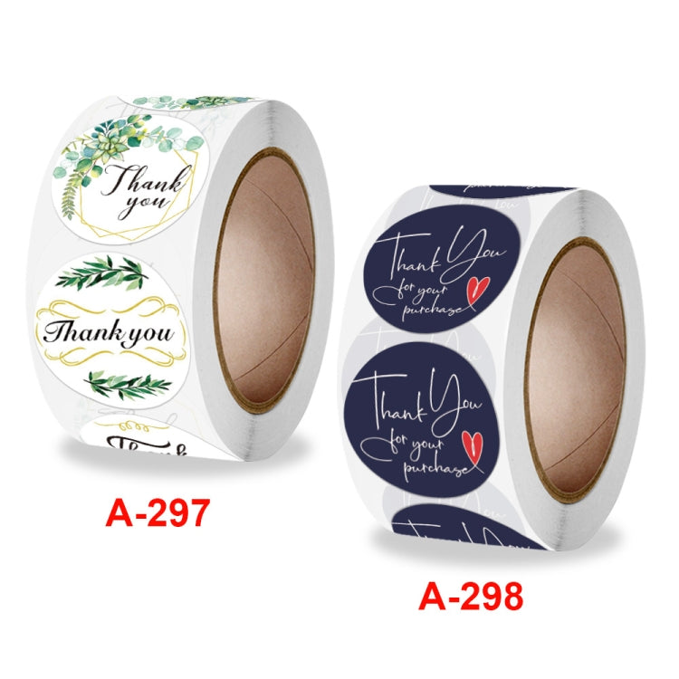2 Rolls Thank You Floral Sticker Wedding Gift Decoration Label, Size: 2.5cm / 1inch(A-297) - Sticker & Tags by PMC Jewellery | Online Shopping South Africa | PMC Jewellery