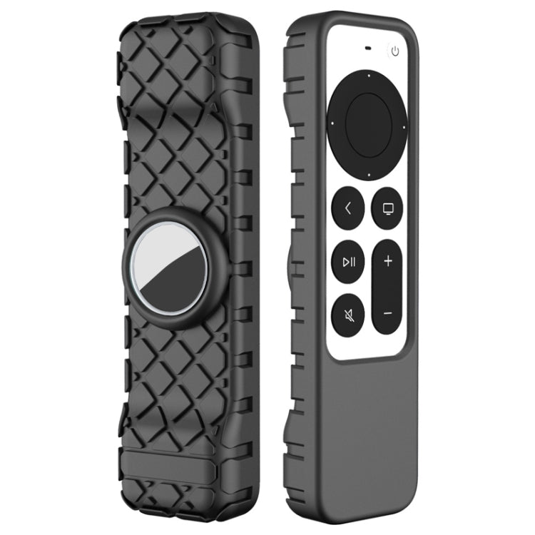 2 PCS Remote Control All-Inclusive Protective Cover, Applicable Model: For Apple TV 4K(Black) - Remote Control Covers by PMC Jewellery | Online Shopping South Africa | PMC Jewellery