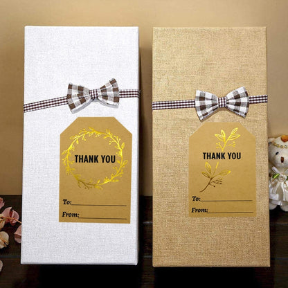 Kraft Paper Thank You Hot Stamping Sticker Gift Wrapping Decoration Label, Size: 50x75mm(K-74) - Sticker & Tags by PMC Jewellery | Online Shopping South Africa | PMC Jewellery