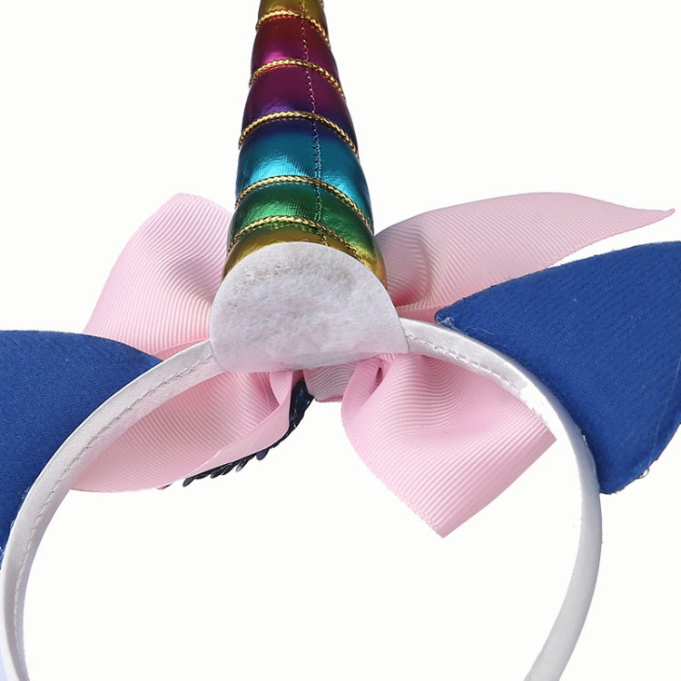 2 PCS F036 Unicorn Headband Children Birthday Festival Party Hair Accessories(Golden) - Holiday Decorations by PMC Jewellery | Online Shopping South Africa | PMC Jewellery