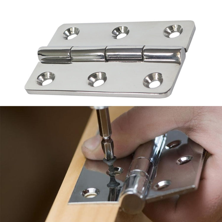 316 Stainless Steel Hinge Six-Hole Thickened Door And Window Yacht Hinge, Specification: 78x52x3.3mm - Boats Accessories by PMC Jewellery | Online Shopping South Africa | PMC Jewellery