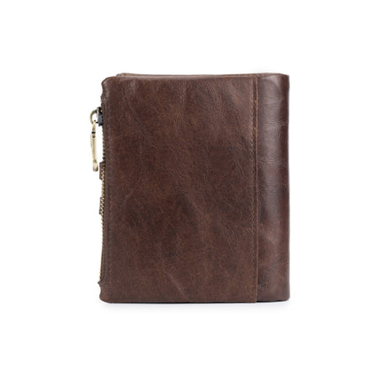 BULL CAPTAIN 021 Leather Men Vertical Wallet Short Multi-Function Wallet(Brown) - Wallets by BULL CAPTAIN | Online Shopping South Africa | PMC Jewellery