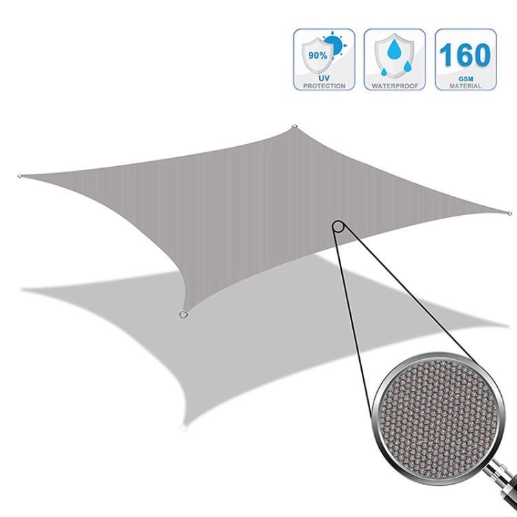 Triangle Outdoor Garden Sunshade Sail Waterproof Anti-UV Canopy, Size: 2m x 2m x 2m(Beige) - Tents & Accessories by PMC Jewellery | Online Shopping South Africa | PMC Jewellery