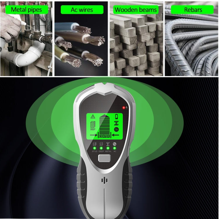 SH201 4 In 1 Multifunctional Digital Metal Detector Wall Detector(Silver Black) - free shipping - PMC TechLife - Order now!