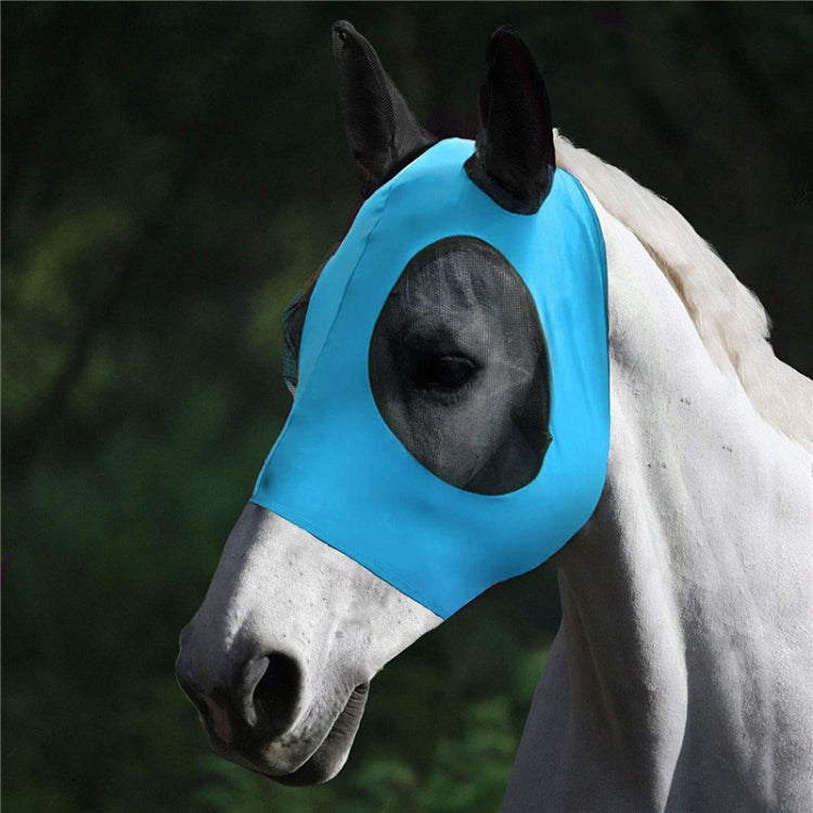 MMZ-001 Breathable Horse Mask Mosquito Insect And Fly Mask Equestrian Supplies(Blue) - Horse Racing by PMC Jewellery | Online Shopping South Africa | PMC Jewellery