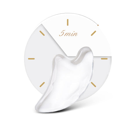 Horn Crystal Gua Sha Scraping Board Facial Meridian V-shaped Face Gua Sha Scraping Board(White) - Massage & Relaxation by PMC Jewellery | Online Shopping South Africa | PMC Jewellery