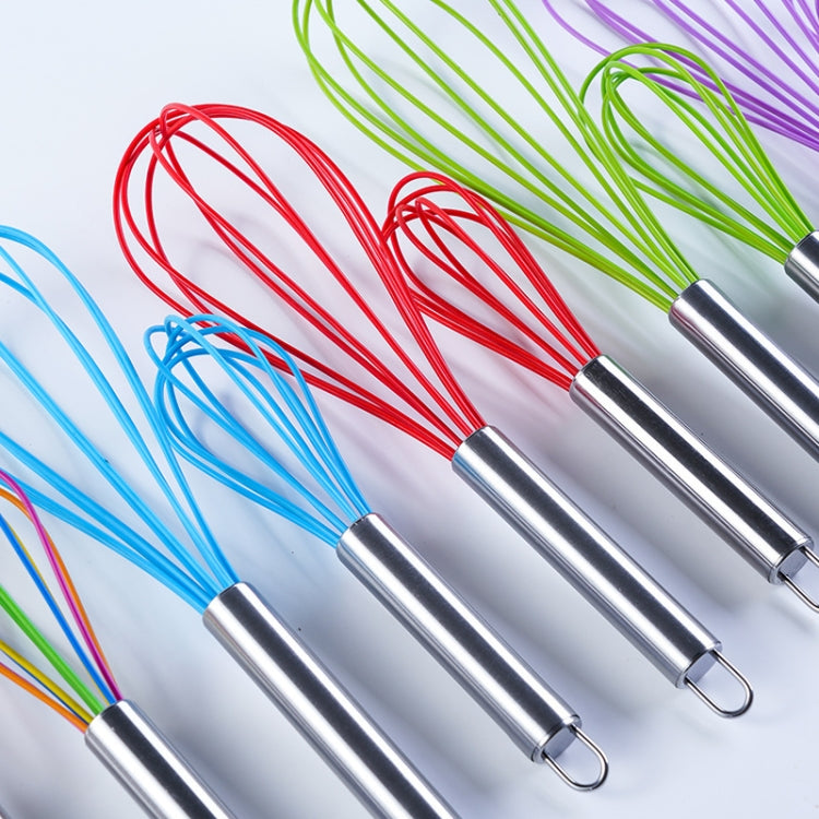 Silicone Egg Beater Home Egg Mixer Kitchen Gadgets Cream Baking Tools, Colour: 10 inch Black - Stirrer & Squeezer by PMC TechLife | Online Shopping South Africa | PMC TechLife