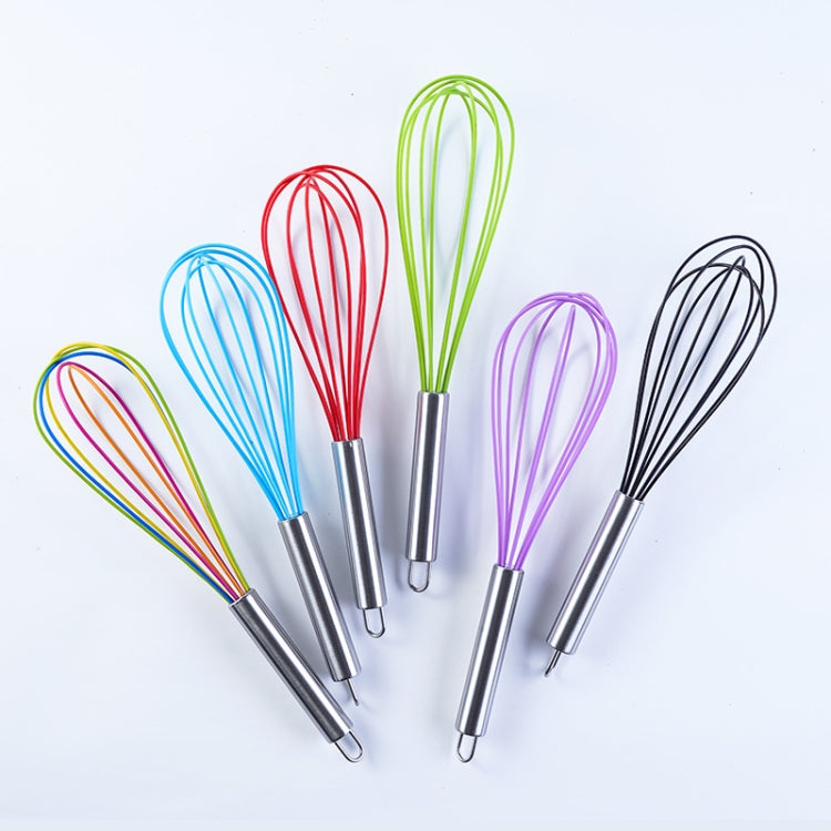 Silicone Egg Beater Home Egg Mixer Kitchen Gadgets Cream Baking Tools, Colour: 8 inch Red - Stirrer & Squeezer by PMC TechLife | Online Shopping South Africa | PMC TechLife