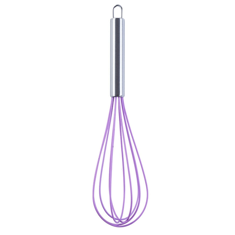 Silicone Egg Beater Home Egg Mixer Kitchen Gadgets Cream Baking Tools, Colour: 12 inch Purple - Stirrer & Squeezer by PMC Jewellery | Online Shopping South Africa | PMC Jewellery