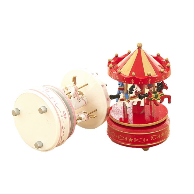 Sky City Carousel Clockwork Music Box Couples Birthday Gift(K0121 Flowers Grass Red) - Music Box by PMC Jewellery | Online Shopping South Africa | PMC Jewellery
