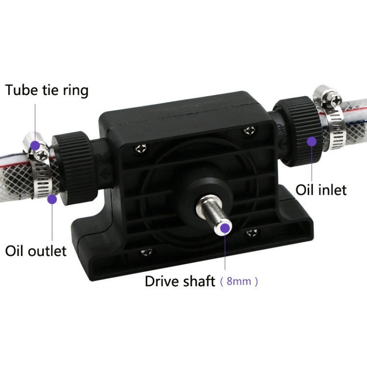 Portable Mini Water Pump Electric Drill Driven High Flow Oil Pump, Standard With Two Connectors(Black) - Others by PMC TechLife | Online Shopping South Africa | PMC TechLife