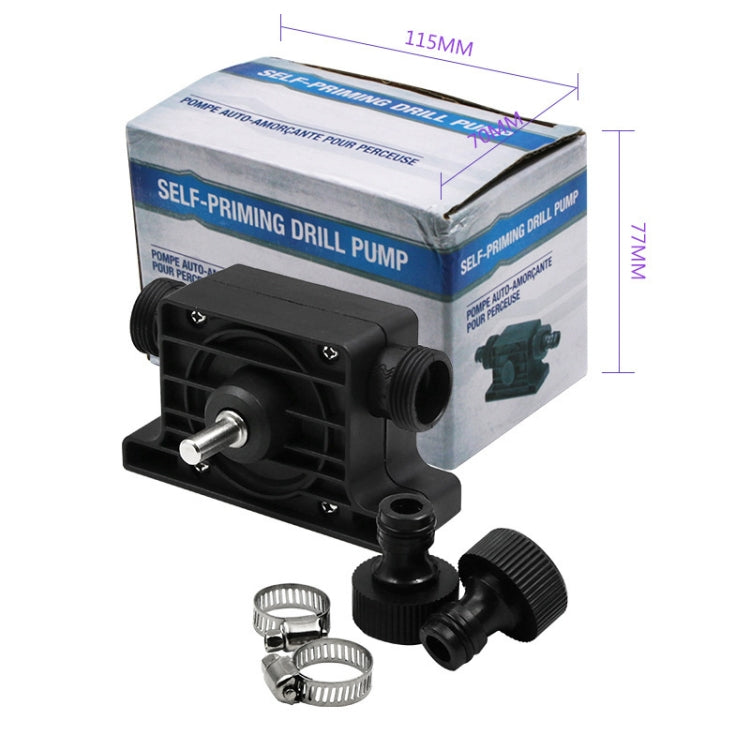 Portable Mini Water Pump Electric Drill Driven High Flow Oil Pump, Standard With Two Connectors(Black) - Others by PMC Jewellery | Online Shopping South Africa | PMC Jewellery