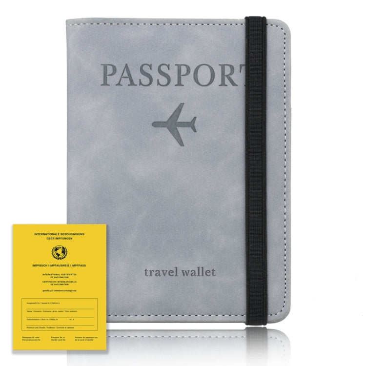 RFID Travel Passport Card Bag Elastic Band Protective Case(Gray) - free shipping - PMC TechLife - Order now!