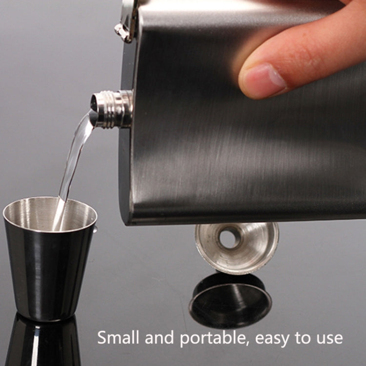 Portable Stainless Steel Hip Flask Set With Wine Glass Funnel(7OZ Jack Black Core) - Condiment Bottles & Hip Flasks by PMC TechLife | Online Shopping South Africa | PMC TechLife
